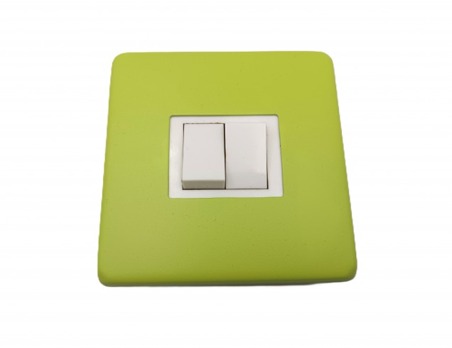 Light Switch Cover Plate Conversion In green double or single switch  