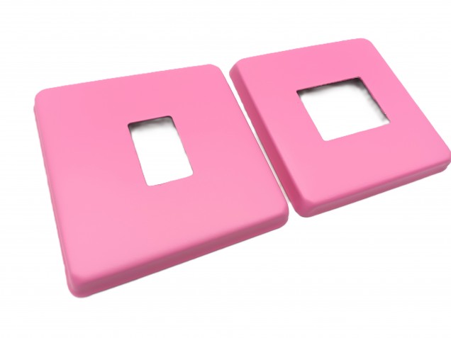 Light Switch Cover Plate Conversion In pink double or single switch