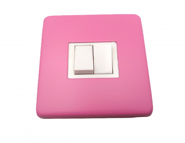 Light Switch Cover Plate Conversion In pink double or single switch