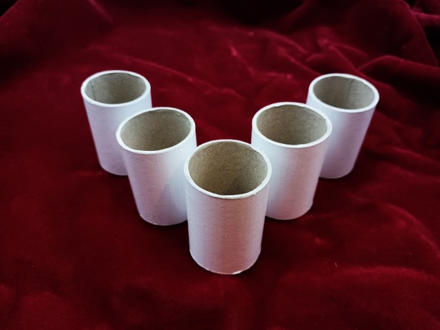 Chandelier candle Tube white plain Card 50mm x 32mm