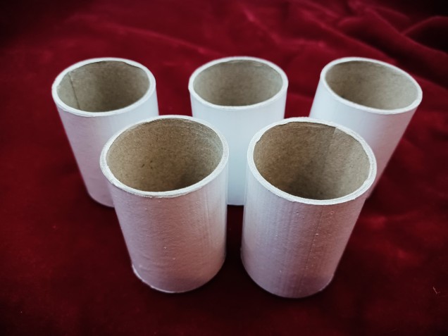 Chandelier candle Tube white plain Card 50mm x 32mm