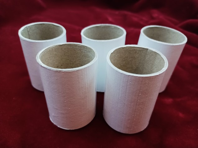 Chandelier candle Tube white plain Card 50mm x 32mm