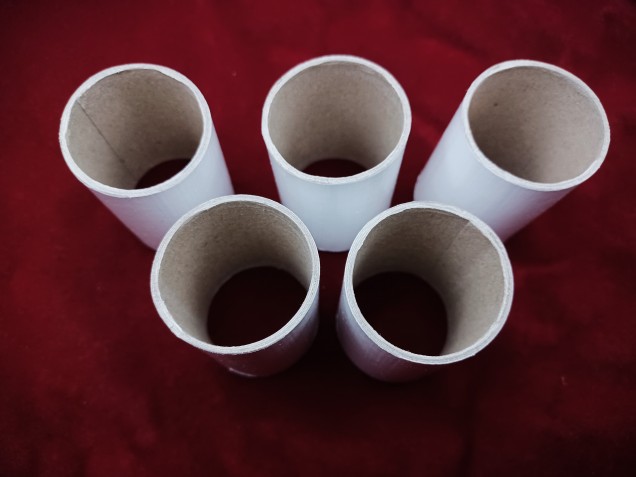 Chandelier candle Tube white plain Card 50mm x 32mm