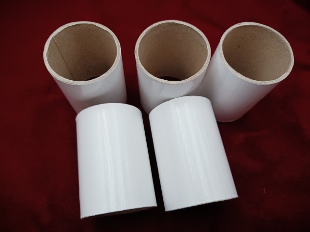 Chandelier candle Tube white plain Card 50mm x 32mm