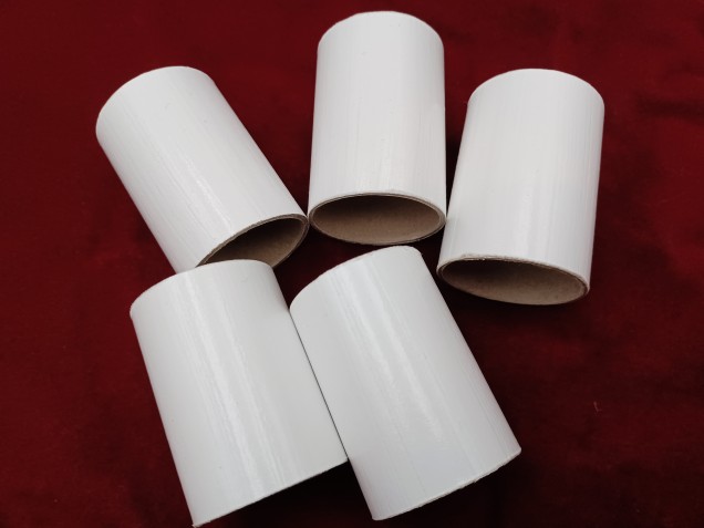 Chandelier candle Tube white plain Card 50mm x 32mm