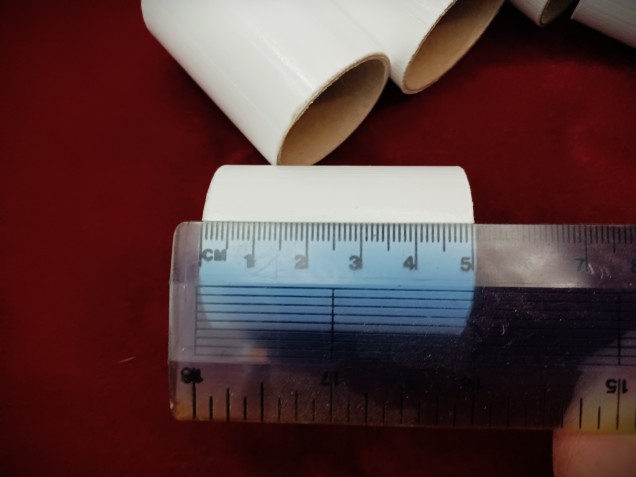 Chandelier candle Tube white plain Card 50mm x 32mm