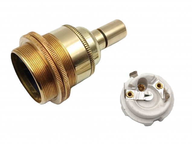 Brass Metal Ceiling Rose Light Pendant Set E27 Lamp Holder with 100mm Ceiling Rose