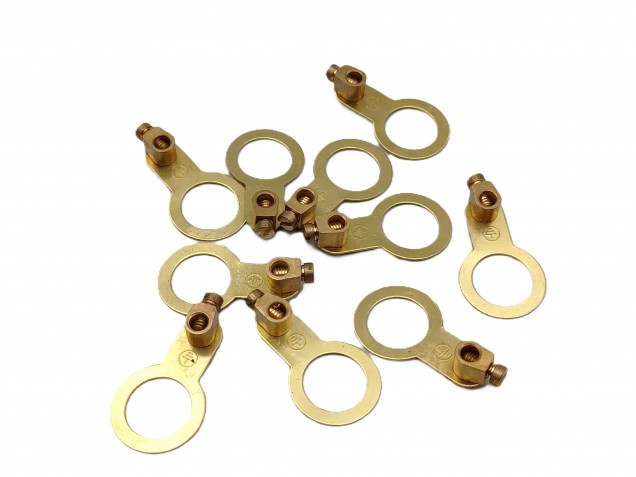 10mm brass earth Tag