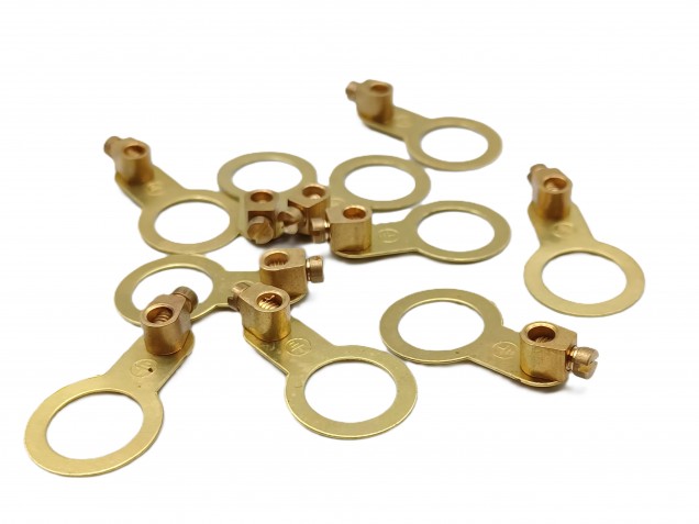 10mm brass earth Tag