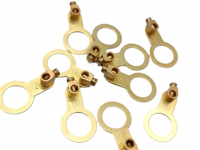 10mm brass earth Tag