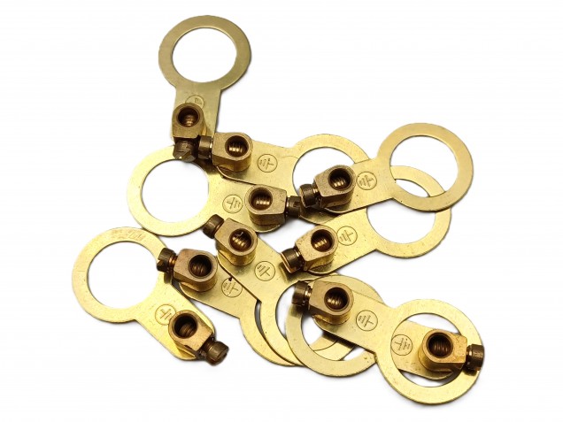 10mm brass earth Tag