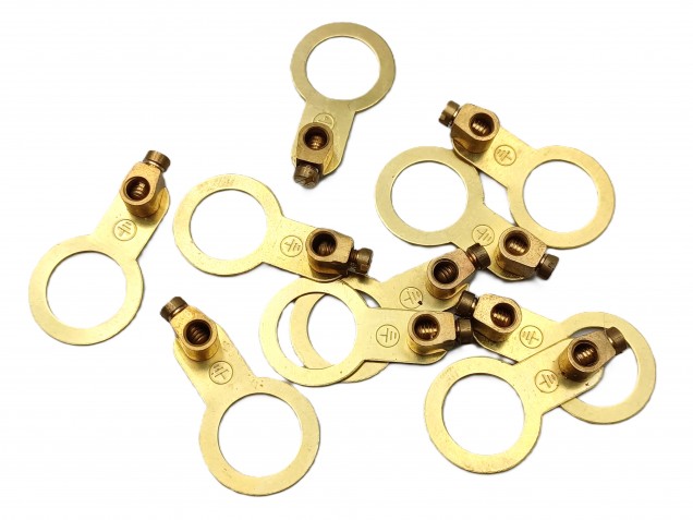 10mm brass earth Tag