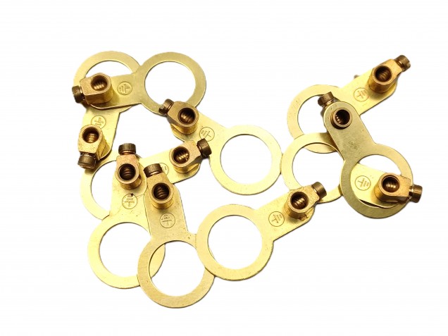 10mm brass earth Tag