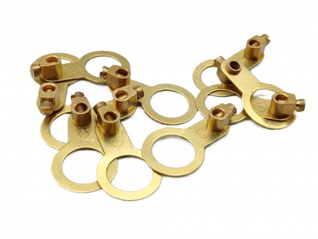 10mm brass earth Tag