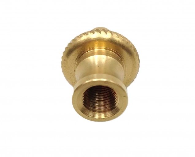 CHANDELIER ROPE EDGE FINIAL CAST BRASS 10MM THREAD