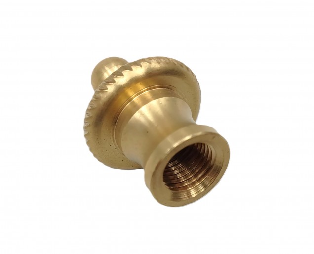 CHANDELIER ROPE EDGE FINIAL CAST BRASS 10MM THREAD