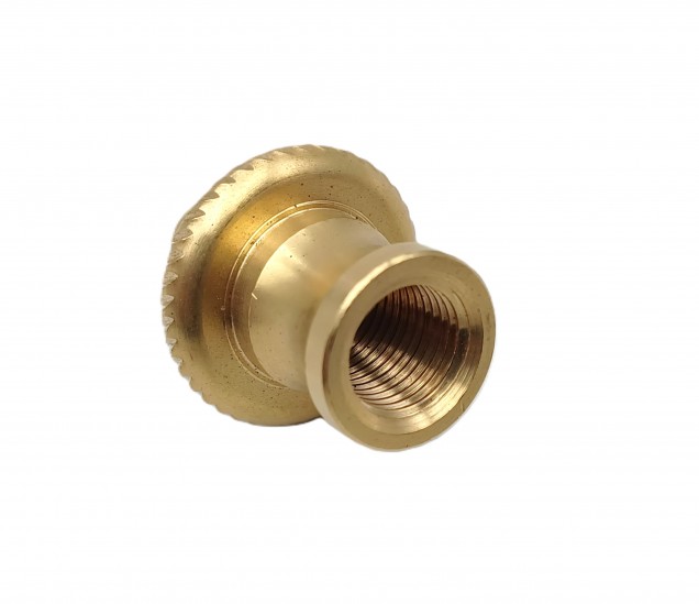 CHANDELIER ROPE EDGE FINIAL CAST BRASS 10MM THREAD