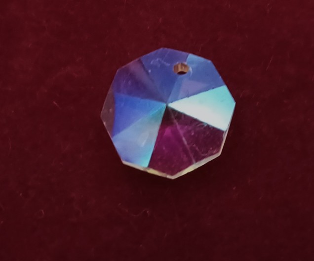 Chandelier Buttons Vintage AB Finish Single Pin Hole 14mm Pack of Twenty Five