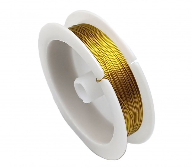 chandelier wire gold coloured copper 0.6mm x 6.5 metres