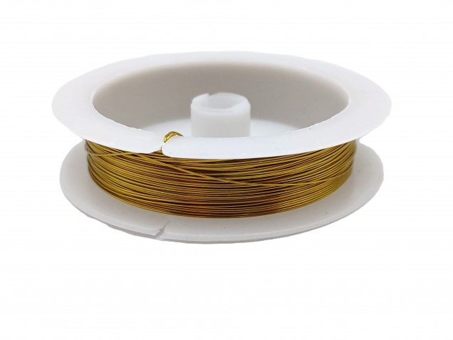 chandelier wire gold coloured copper 0.6mm x 6.5 metres