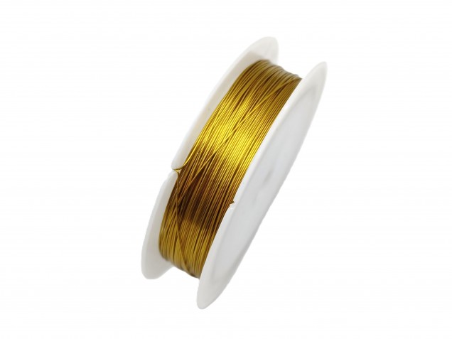 chandelier wire gold coloured copper 0.4mm x 10 metres 