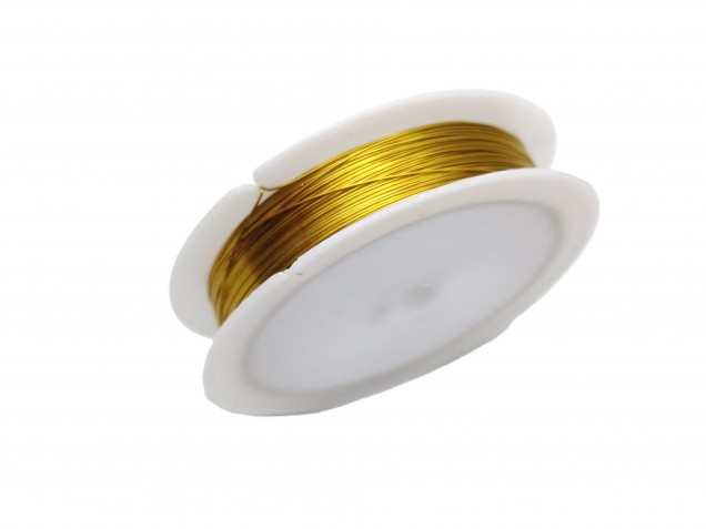 chandelier wire gold coloured copper 0.4mm x 10 metres 