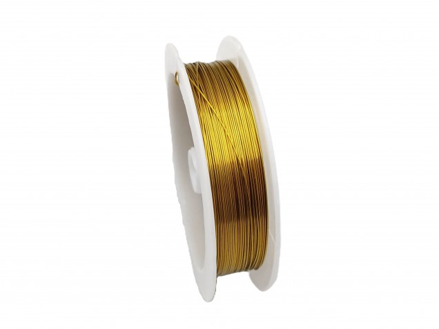 chandelier wire gold coloured copper 0.6mm x 6.5 metres