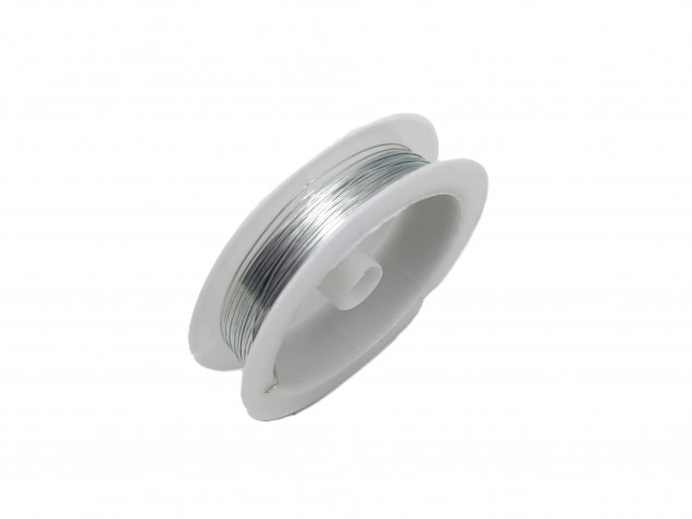 chandelier wire silver coloured copper 0.4mm x 10 metres 