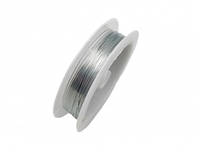 chandelier wire silver coloured copper 0.4mm x 10 metres 