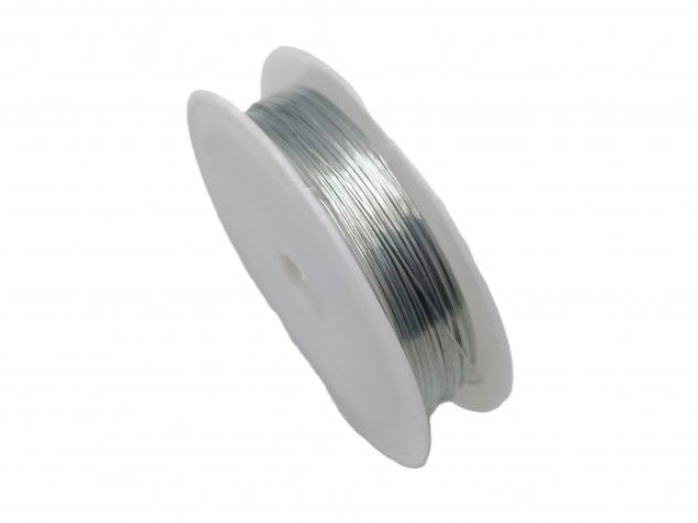 chandelier wire silver coloured copper 0.4mm x 10 metres 