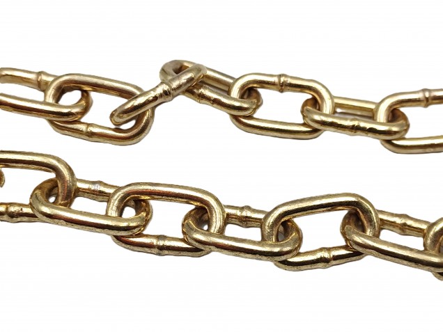 Various lengths off cuts of brass plated chandelier chain 120 kgs max load