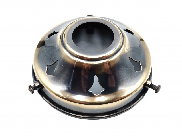 GLASS SHADE HOLDER 3 1~4 INCH BRUSHED ANTIQUE EFFECT GALLERY