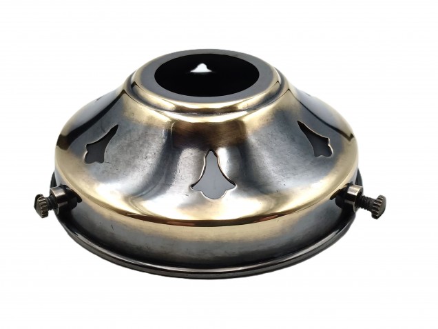 GLASS SHADE HOLDER 3 1~4 INCH BRUSHED ANTIQUE EFFECT GALLERY