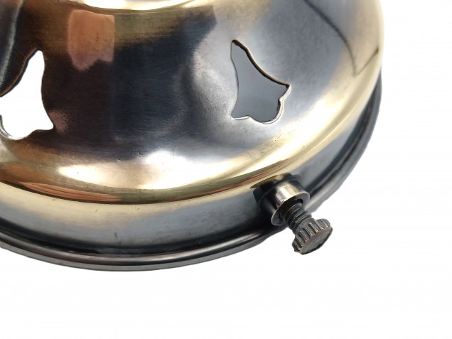 GLASS SHADE HOLDER 3 1~4 INCH BRUSHED ANTIQUE EFFECT GALLERY