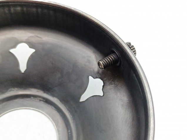 GLASS SHADE HOLDER 3 1~4 INCH BRUSHED ANTIQUE EFFECT GALLERY