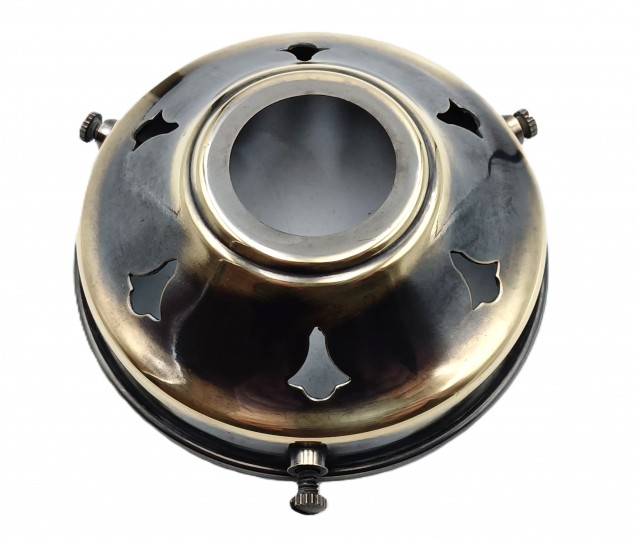 GLASS SHADE HOLDER 3 1~4 INCH BRUSHED ANTIQUE EFFECT GALLERY