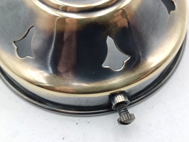 GLASS SHADE HOLDER 3 1~4 INCH BRUSHED ANTIQUE EFFECT GALLERY