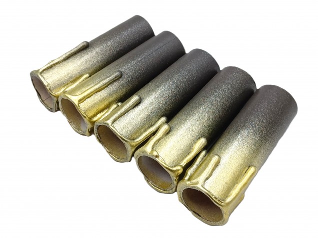 Chandelier Candle Tubes brown with gold drip Card 85mm x 24mm 5 pack  