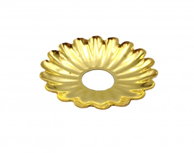 Polished brass Decorative Rosette flower cap cover 35mm Diameter with 10mm Hole  