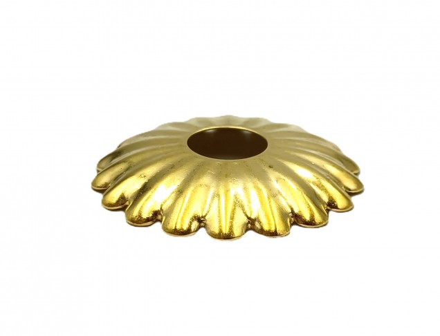Polished brass Decorative Rosette flower cap cover 35mm Diameter with 10mm Hole  