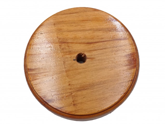 Oak Wooden Ceiling Pattress Round 120mm Varnished