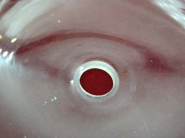  Cut Glass Chandelier Canopy 5 pin holes 1960s