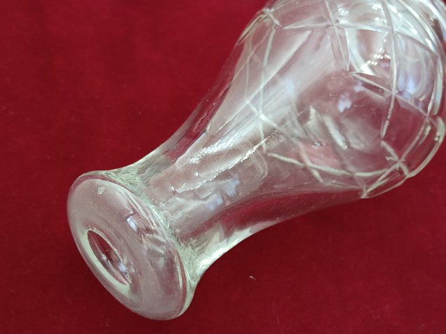 Vintage Chandelier Cut Glass Stem  