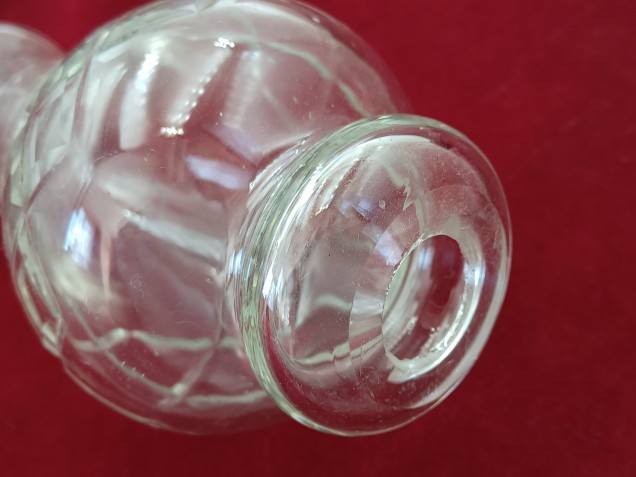 Vintage Chandelier Cut Glass Stem  