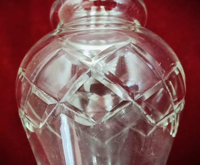 Vintage Chandelier Cut Glass Stem  