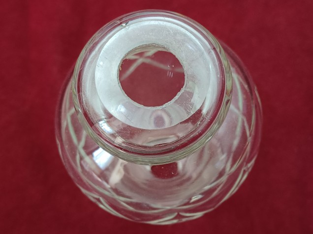 Vintage Chandelier Cut Glass Stem  