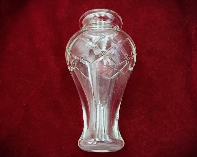 Vintage Chandelier Cut Glass Stem  