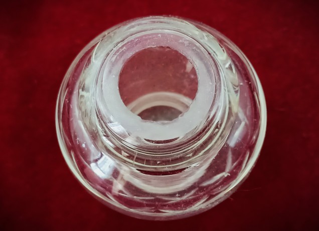 Vintage Chandelier cut Glass Stem collar