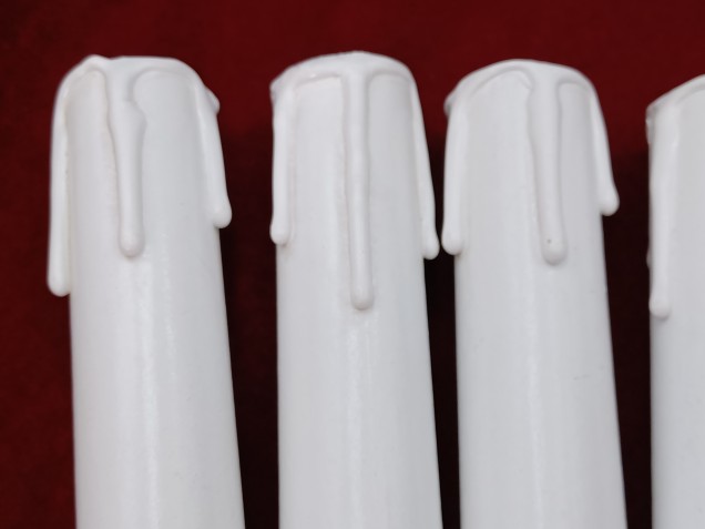 Chandelier Candle Tubes White Drip Card 150mm x 24mm 