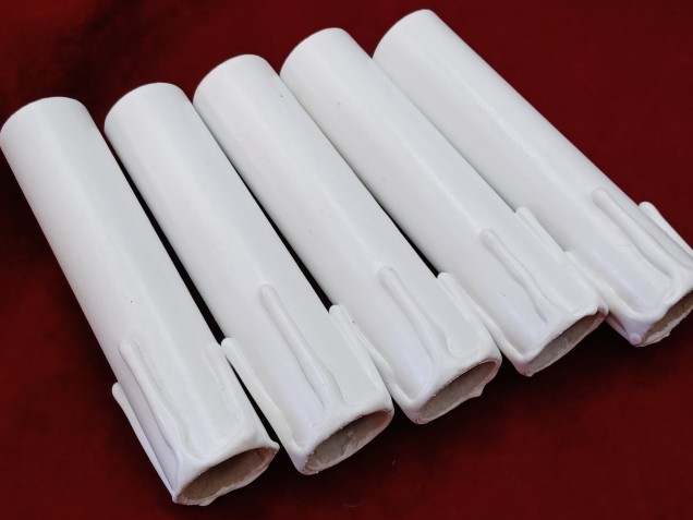 Chandelier Candle Tubes White Drip Card 150mm x 24mm 